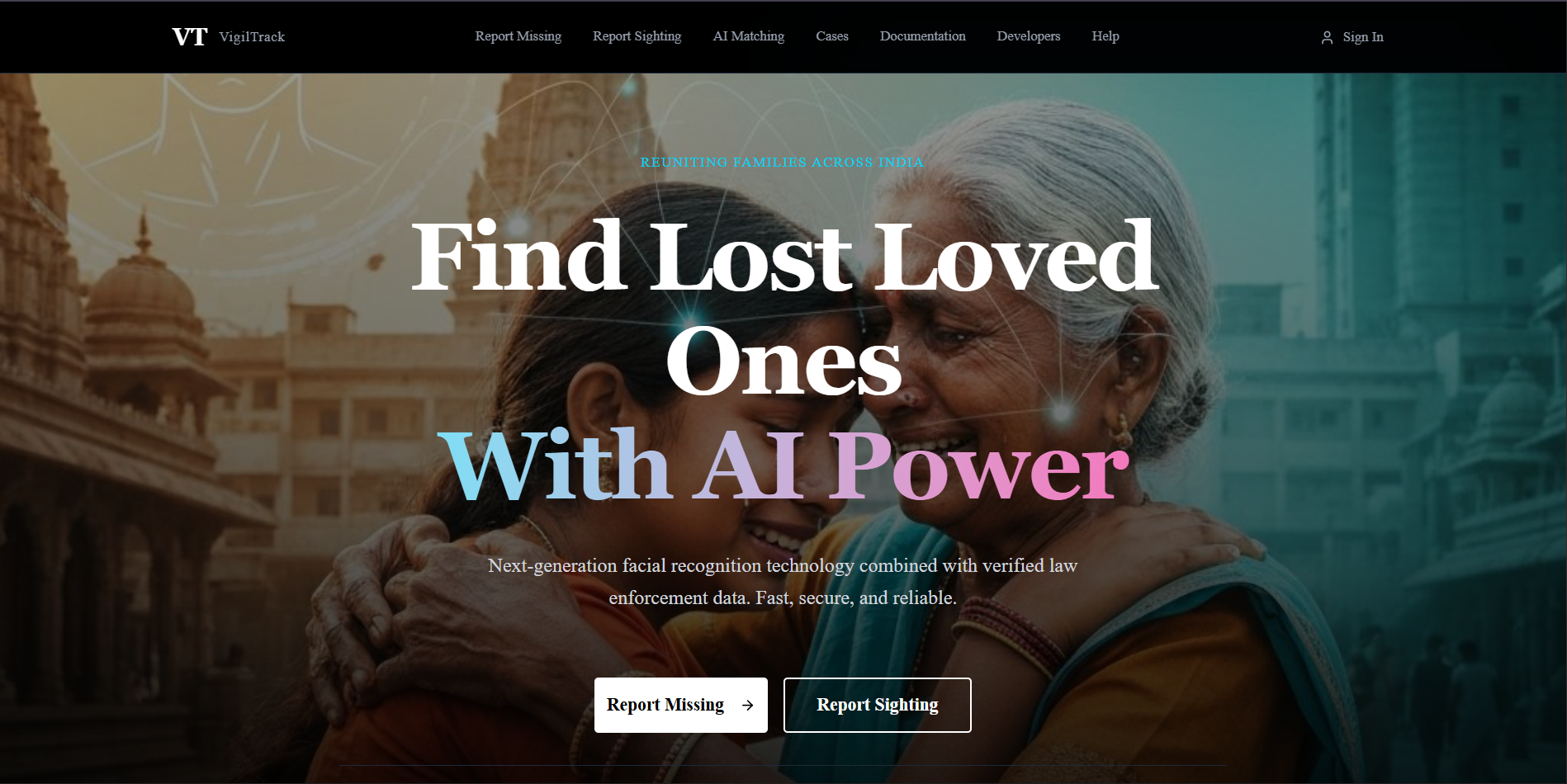 VigilTrack | AI-Powered Missing Person & Criminal Identification